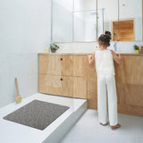Non-Slip Loofah Shower Mat – Quick-Drying PVC, 53×53cm & 2200 g/m² Density