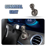 Skull Start Button Cover – Aluminum Alloy, Rhinestone Detail & Adhesive Mount