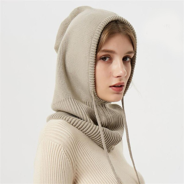 Cashmere Knit Beanie – Adjustable Drawstring, Soft Cozy Feel & Winter Warmth