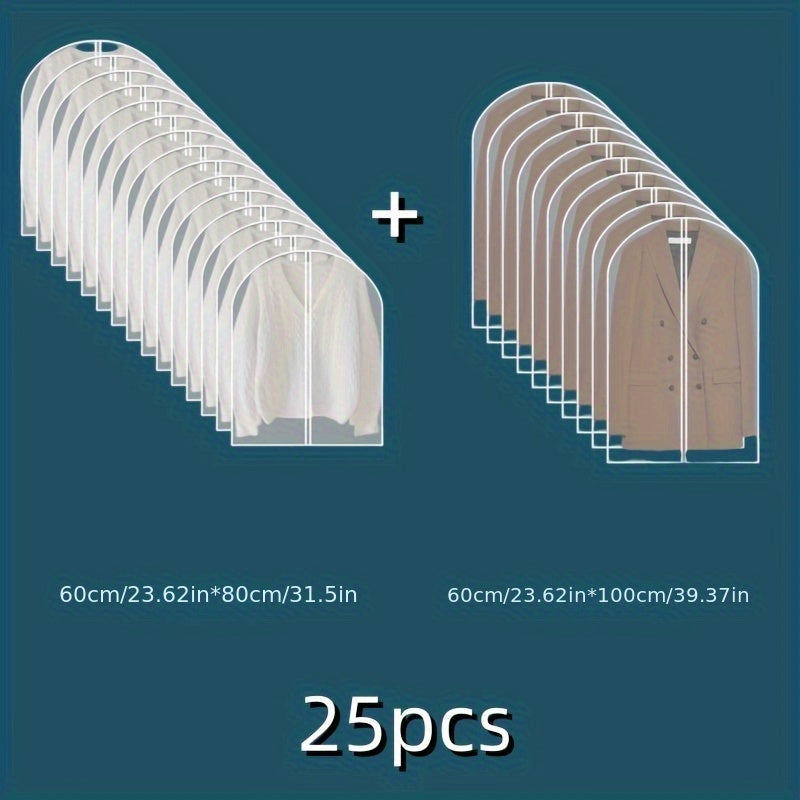 Kleidersack-Set transparent PEVA mit Reißverschluss