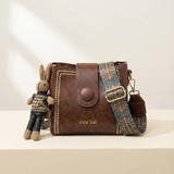 Vintage Woven Crossbody Bag - Handcrafted Artisan Tote with Adjustable Strap