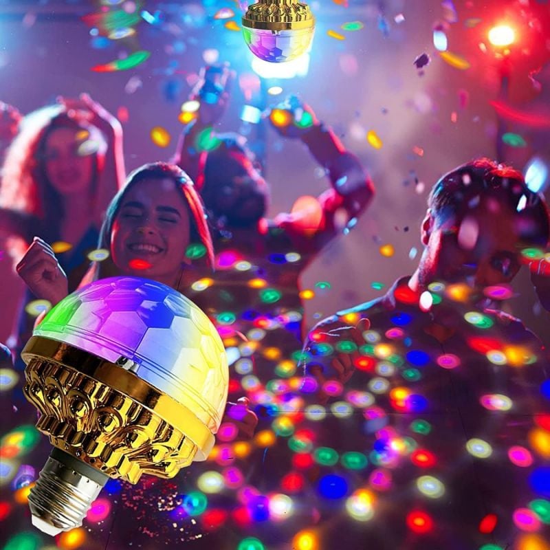 LED Party Light Bulb – E27, Multicolor Effects & Plug-and-Play