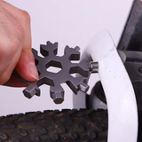 18-in-1 Snowflake Multitool – Stainless Steel, Keychain Size & Bottle Opener