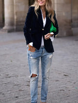 Enhanced Product Title: Julissa™ Elegant Velvet Blazer for Women - Stylish & Sophisticated Outerwear

This optimized title includes relevant keywords while maintaining clarity and appeal for potential buyers.