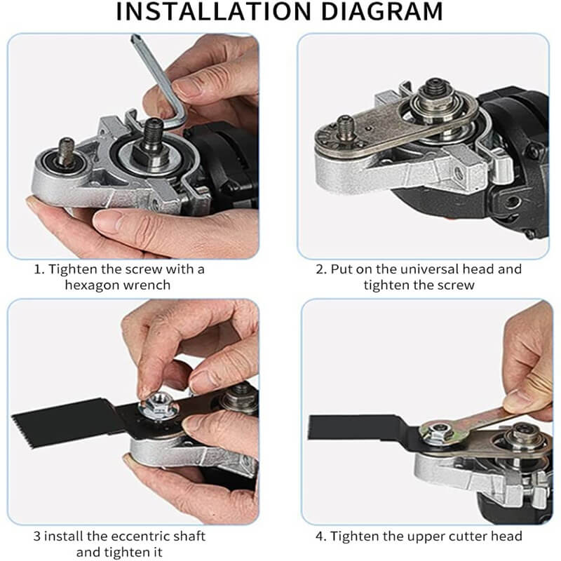 Angle Grinder Multitool Adapter – M10/M14, Metal & Saw Blade Attachment