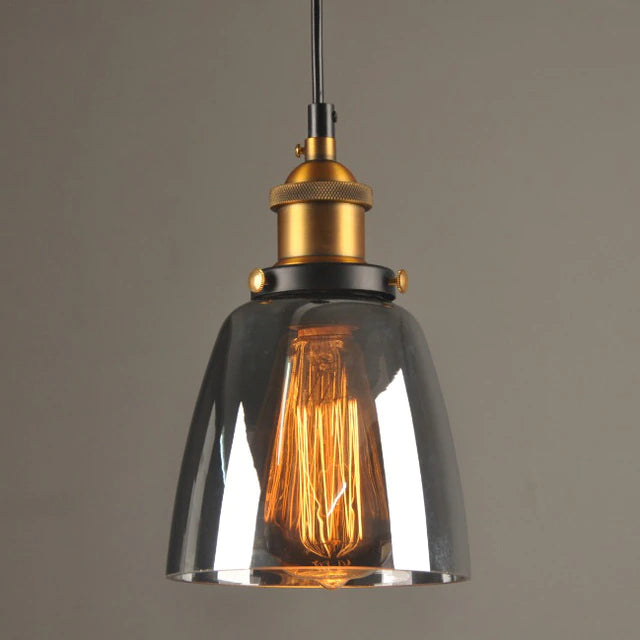 Vincent Crystal Hanging Lamp - Smoke Gray Style 1