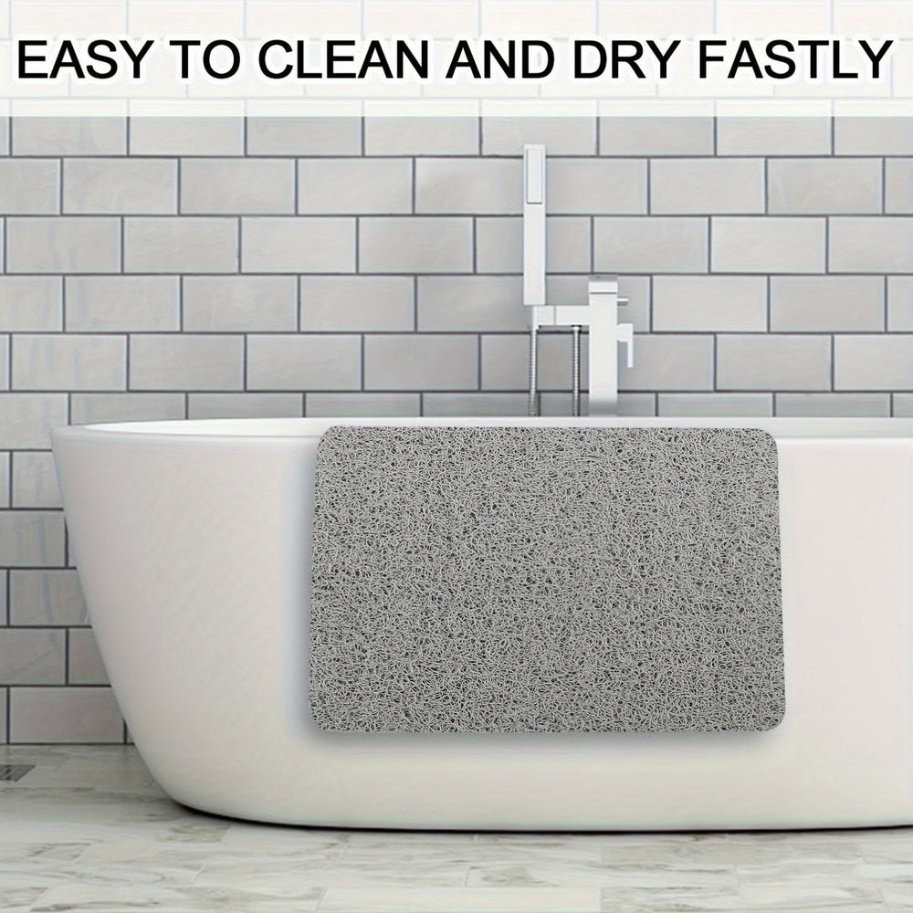 Non-Slip Loofah Shower Mat – Quick-Drying PVC, 53×53cm & 2200 g/m² Density