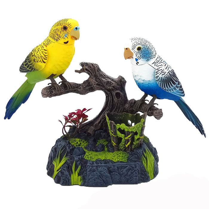 Sound-Activated Electronic Parrot – Flapping Wings, Chirping Sound & Weatherproof Design