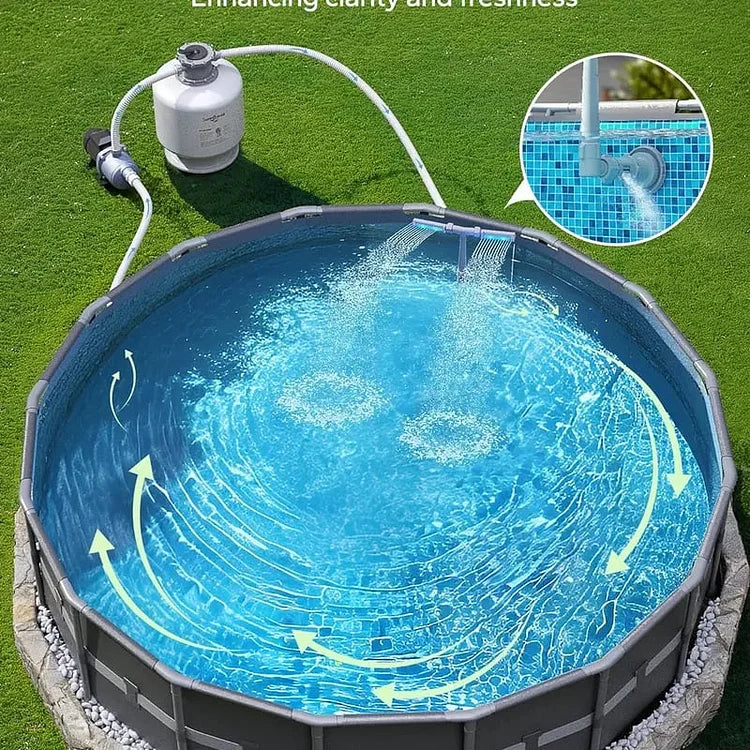 Solar Pool Fountain – RGB LED Dual-Arch Jets, Remote & App Control & 10-Hour Runtime