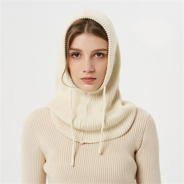 Cashmere Knit Beanie – Adjustable Drawstring, Soft Cozy Feel & Winter Warmth