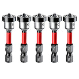 Magnetic Screwdriver Bits – S2 Steel, Adjustable Depth Stop & 1/4" Hex Shank