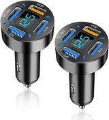 66W Super Fast Car Charger - USB PD & QC 3.0 Compatible for 12-24V Cigarette Lighter | Universal Fast Charging Solution