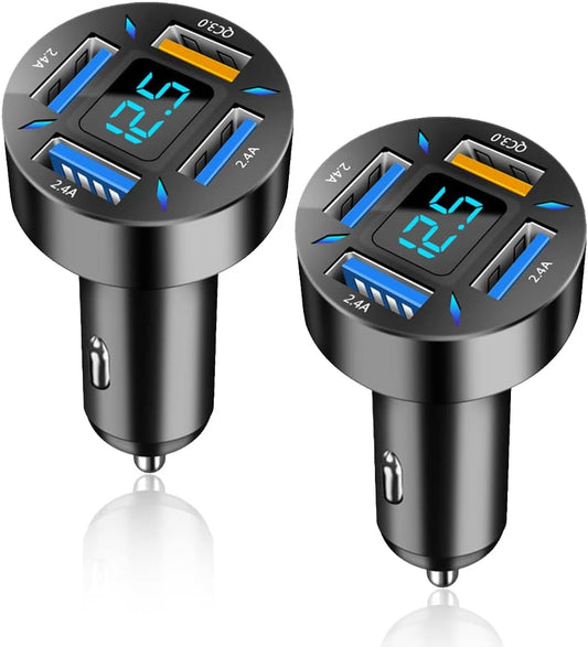 66W Super Fast Car Charger - USB PD & QC 3.0 Compatible for 12-24V Cigarette Lighter