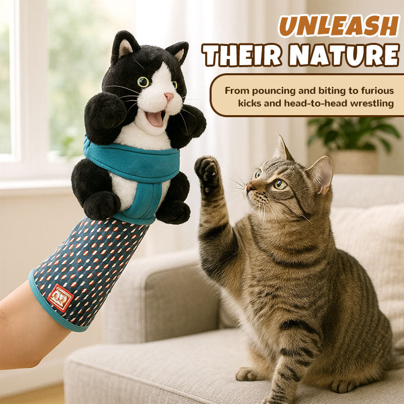 Enhanced Product Title: "Katzenhandschuh mit Plüschpuppe – Sicheres Spielzeug für Kratzfreies Spielen mit Ihrer Katze" 

This title is optimized for clarity and includes relevant keywords that potential buyers might search for, while also highlighting the