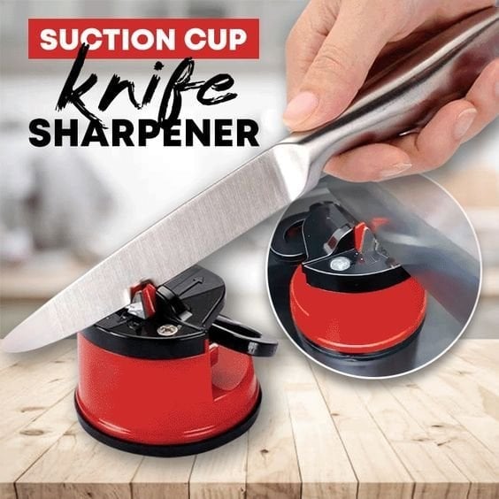 Manual Knife Sharpener – Suction Base, Fixed-Angle Guide & Ergonomic Grip
