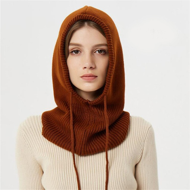 Cashmere Knit Beanie – Adjustable Drawstring, Soft Cozy Feel & Winter Warmth