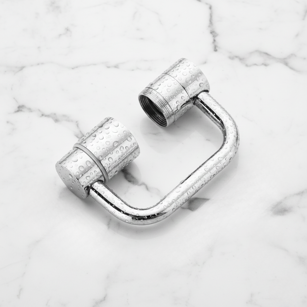 1080° Swivel Faucet Aerator – 2 Spray Modes, Splash-Free & Universal Fit