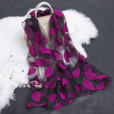 Kalsten | Silk scarf with cut flowers hollow motif