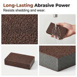 Aluminium Oxide Scouring Sponge – Heavy-Duty, Removable Handle & 5-Pack
