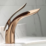 Kalsten | Brass 1-Hole Basin Mixer Tap Lever Handle Sink Faucet Round Modern Faucet for Bathroom