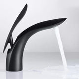 Kalsten | Brass 1-Hole Basin Mixer Tap Lever Handle Sink Faucet Round Modern Faucet for Bathroom