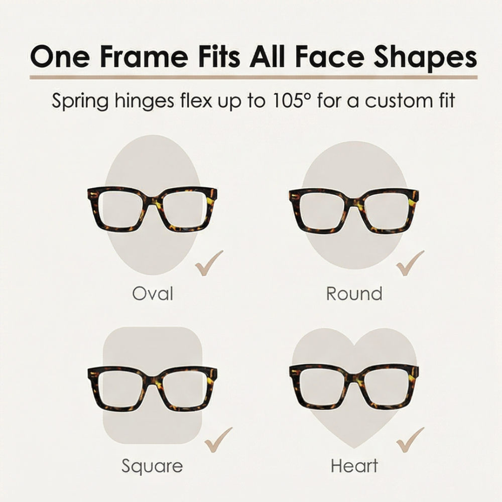 Blue Light Reading Glasses – Spring Hinges, UV Protection & Lightweight 25g