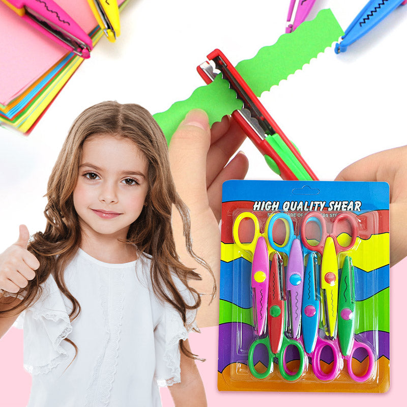 6-teiliges Musterscheren-Set für Kinder – Kreative Dekoschnitte für Bastelprojekte