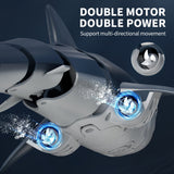 RC Shark Robot – LED Light, Water Spray & USB Rechargeable