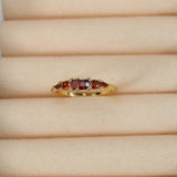 Mothers Day Gold Ring Set Stackable Rhinestone Boho Rings