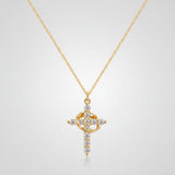 Necklace Cross Pendant Crown Mothers Day Faith Jewelry Gift