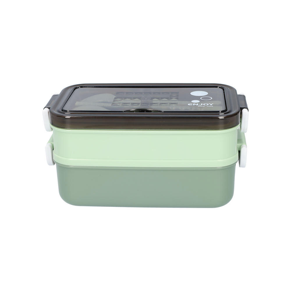 3-Tier Bento Lunch Box – Leakproof, Soup Container & Reusable Cutlery