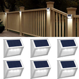 Solar Wall Lights – 6-Pack, IP44 Waterproof, Stainless Steel & Auto Dusk-to-Dawn