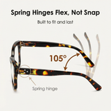 Blue Light Reading Glasses – Spring Hinges, UV Protection & Lightweight 25g