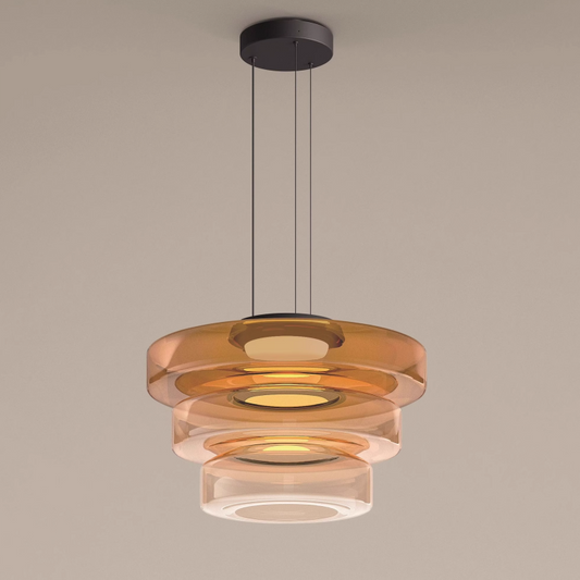 Glass Pendant Lamp – Bauhaus Style, Layered Glass & Hanging Design