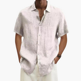 Men's Linen Shirt – Short Sleeve, Button-Up Closure & Summer Style