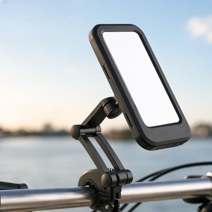 Waterproof Bike Phone Mount – 360° Rotation, Up to 6.7-Inch & Tool-Free