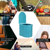 Portable Folding Camping Toilet – ABS Plastic, 180kg Capacity & 5cm Fold-Flat Design