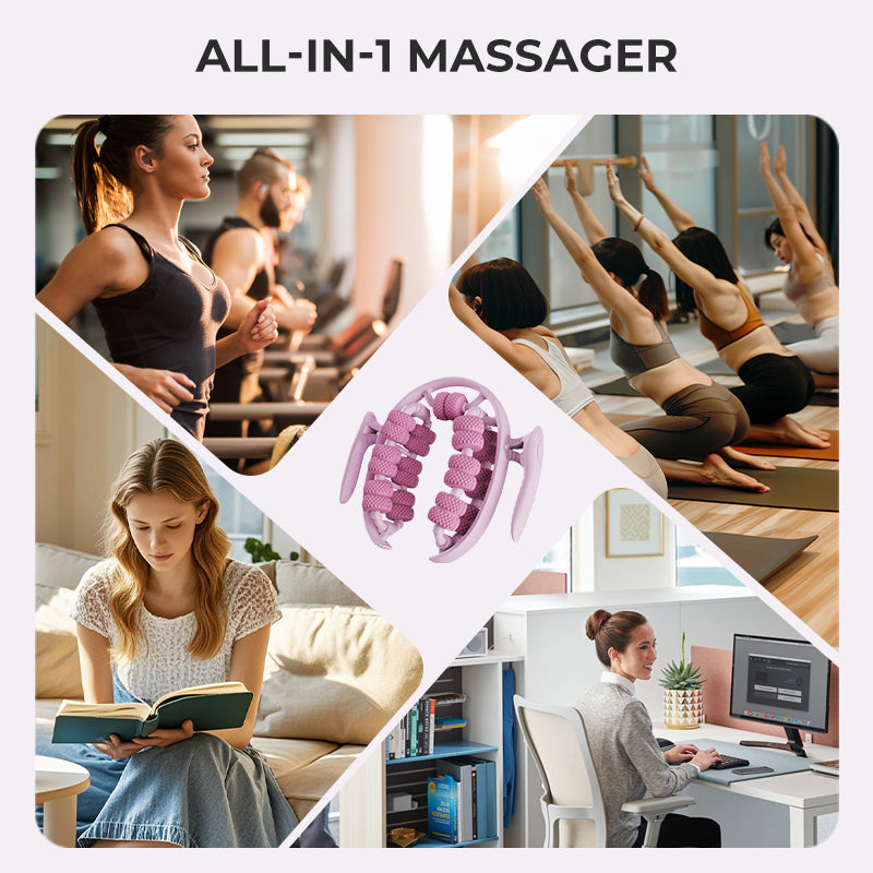Enhanced Product Title: Ergonomic Leg Massage Roller with Stimulating Nodules for Deep Tissue Relief and Relaxation