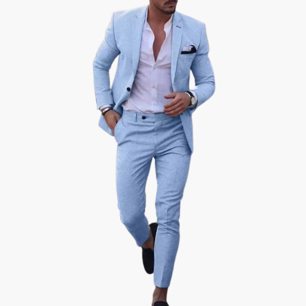 Men's Two-Piece Suit – Wool Blend & Slim Fit