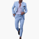 Men's Two-Piece Suit – Wool Blend & Slim Fit