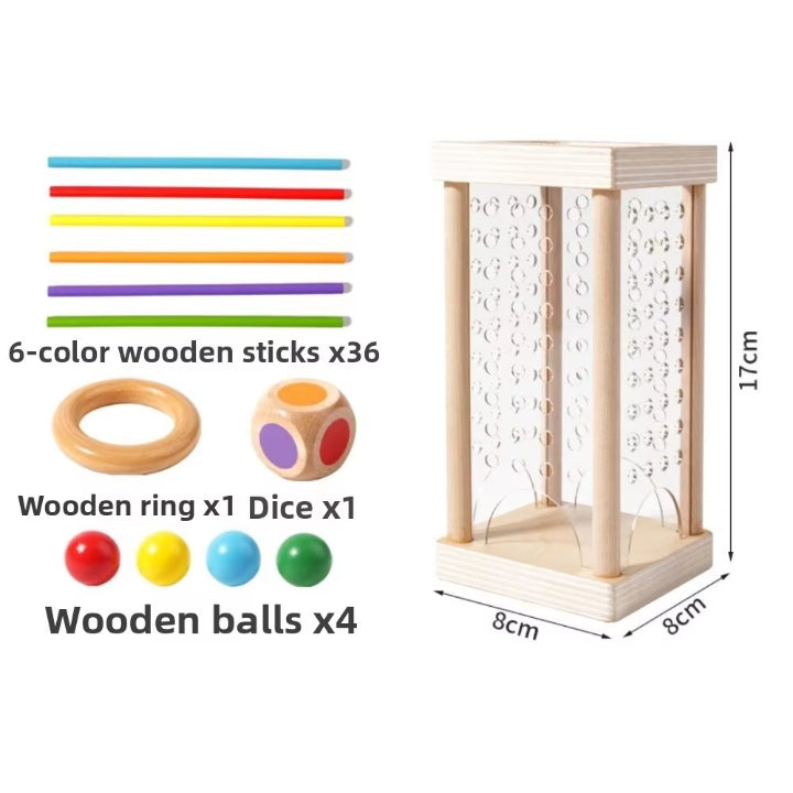 Holz-Kugelturm-Spiel für Kinder – Fördert Konzentration & Feinmotorik | Spielzeug aus Holz