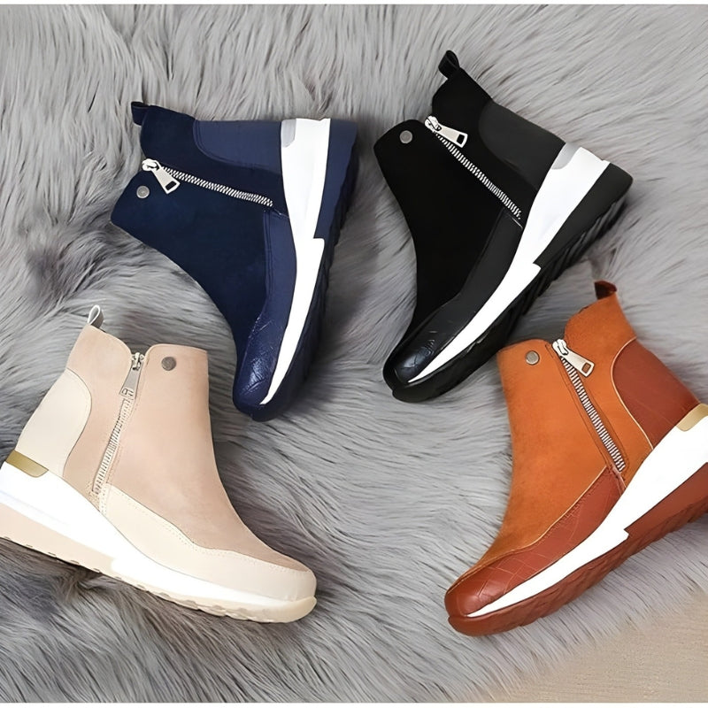 Orthopedic Leather Women's Ankle Boots – Emma