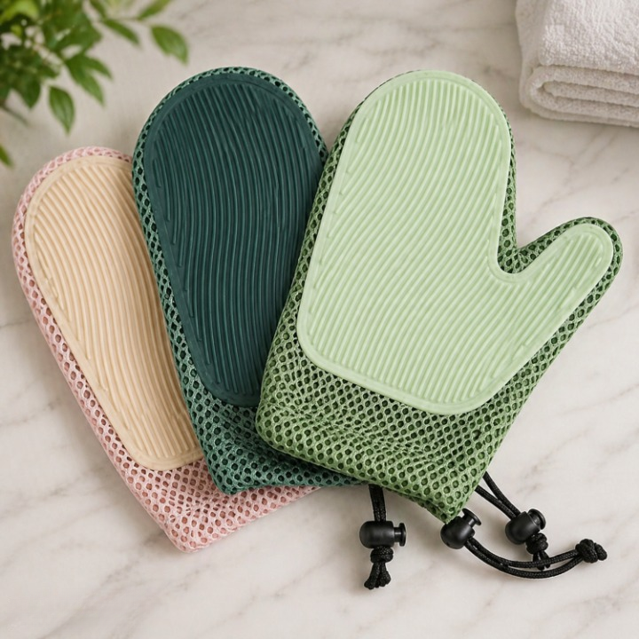 Pet Grooming Gloves for Dogs & Cats – Soft Rubber Bristles, Hair Removal & Massage