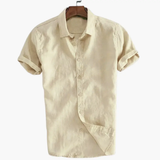 Men's Casual Shirt – White & Short Sleeve