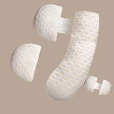 H-Shape Pregnancy Pillow – 120×60cm, Breathable Hypoallergenic & Convertible Nursing Support