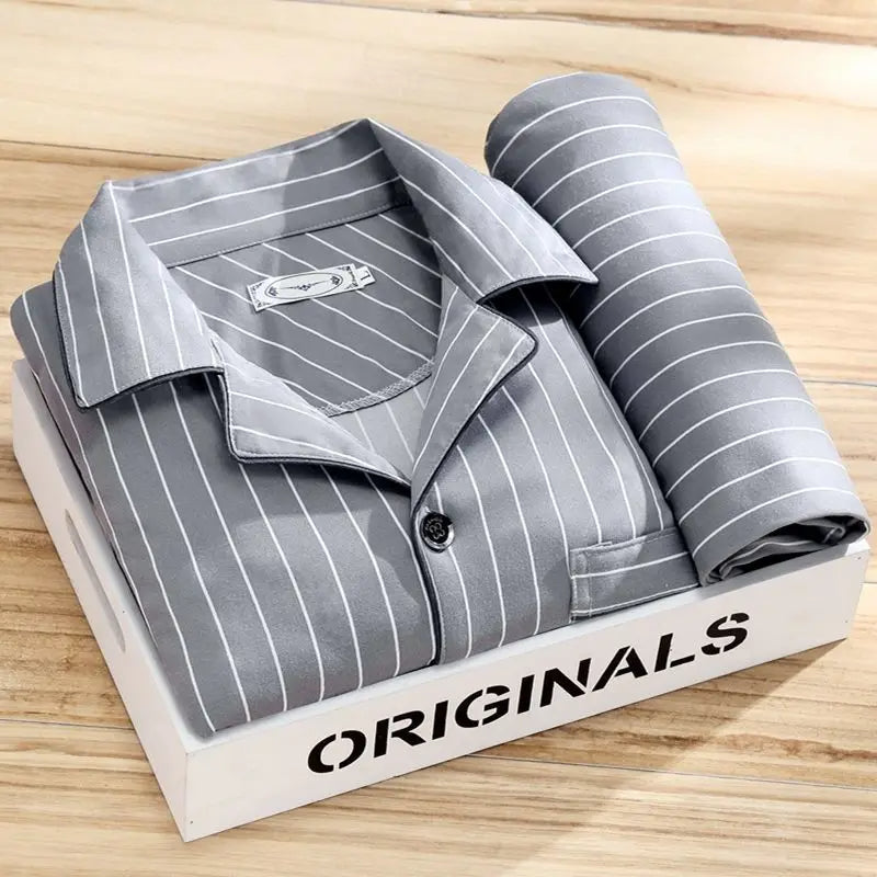 Striped Pajama Set - Loungewear Ensemble