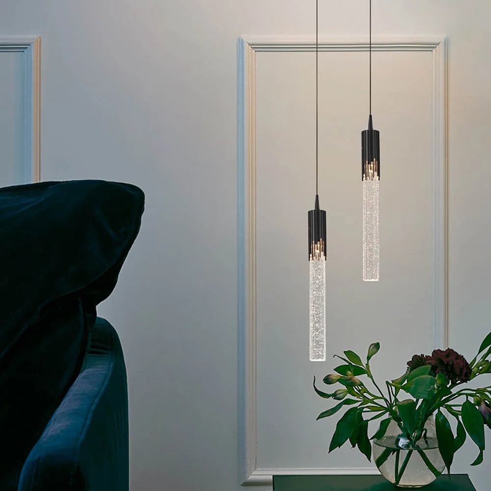 Lustreau – Cylindrical Glass Pendant Lamp