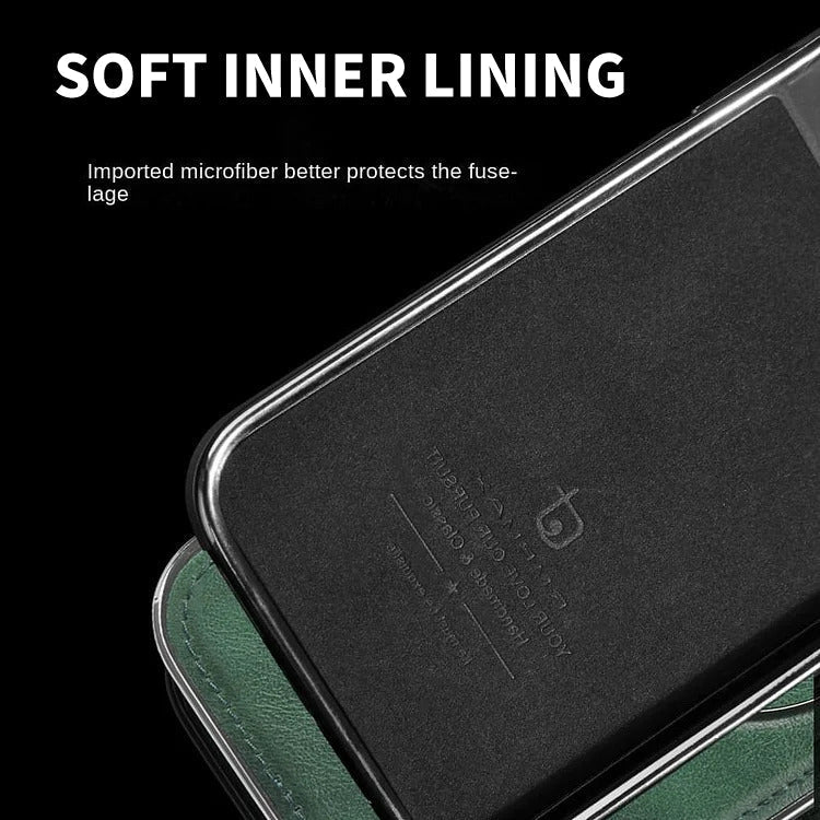 Premium Leder iPhone-Hülle mit Magnetischem Ständer – Ultimativer Schutz & Stil