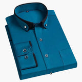 Men's Long Sleeve Shirt – Classic Collar, Adjustable Cuffs & Versatile Fit