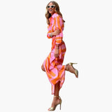 Women's Cotton Shirt Dress – Striped, Wrap Style & Midi Length